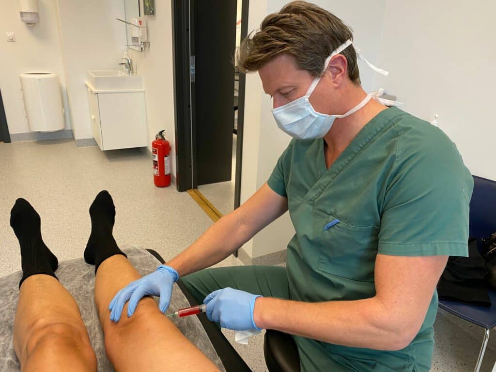 PRP-behandling av knesmerter hos Stamcelleklinikken.